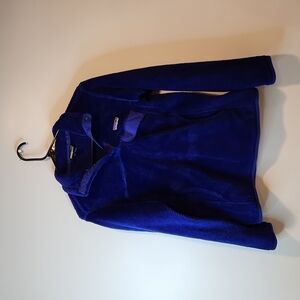 Patagonia Re-Tool Snap T Polartec Fleece Pullover Women's Sz Small Royal Blue